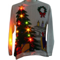 Erwachsene Weihnachtsweihnachtsstrickjacke 16PKCS08 mit LED-Lichtern